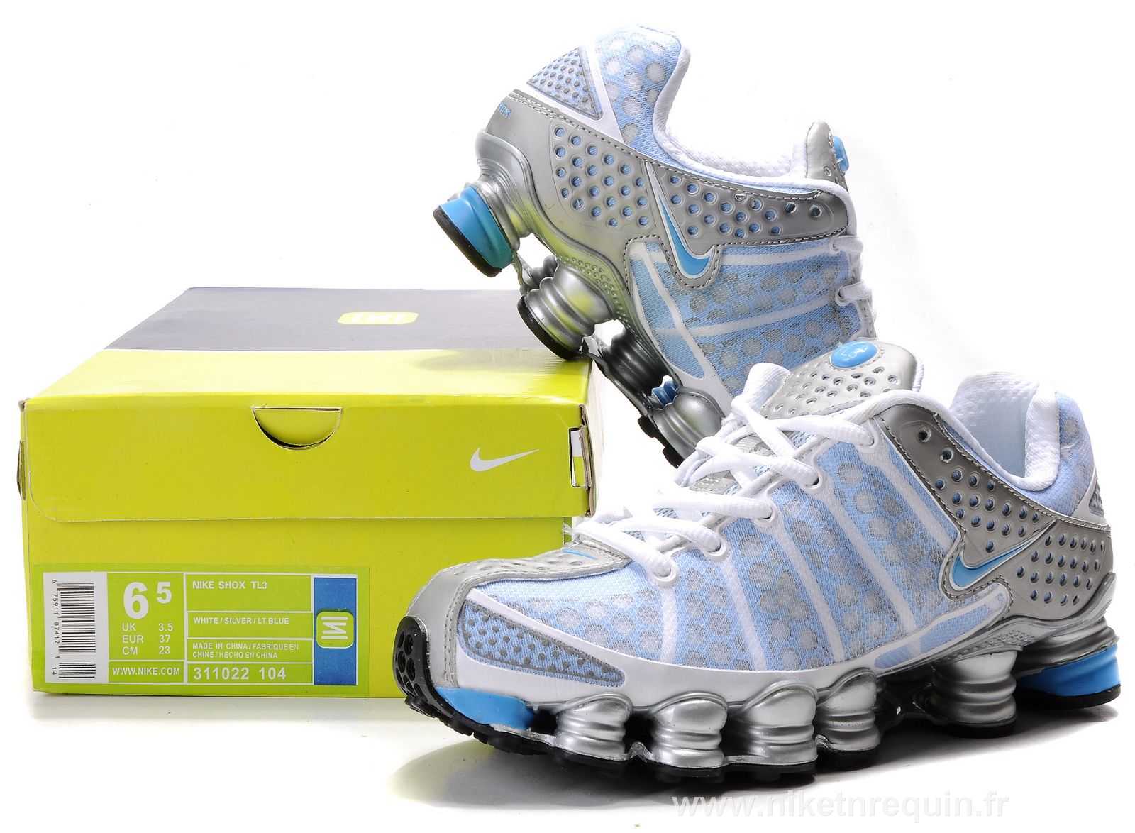 bleues et argentées Nike Shox TL3 (2).JPG